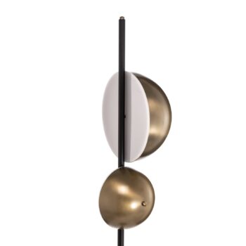 Stojacia lampa LM-9113-2BSY, čierna, kov, výška 180 cm, E14