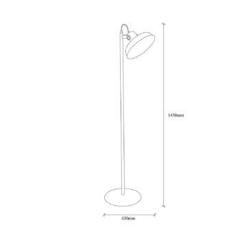 Stojacia lampa Lik 4036, naklápacie tienidlo, čierna/zlatá