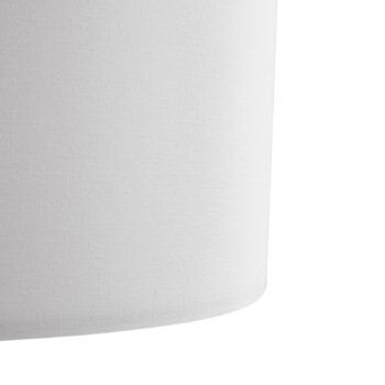 Stojacia lampa Lindby Adamio, Ø 45,5 cm, biela, textil, trojnožka