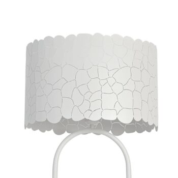Stojacia lampa Lindby Aralena, biela, kov, výška 143,5 cm