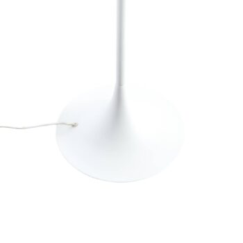 Stojacia lampa Lindby Eryndor, biela, textil, Ø 47 cm, E27
