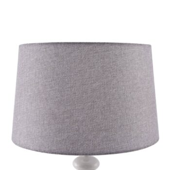 Stojacia lampa Lindby Haldorin, sivá/čierna, textil, 157 cm