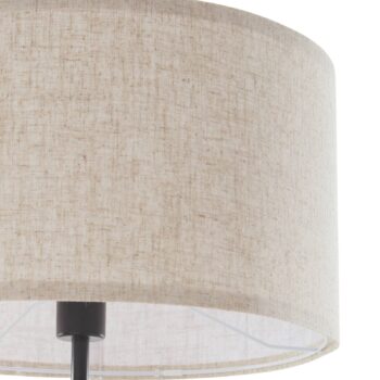 Stojacia lampa Lindby Herry, čierna, drevo, trojnožka, 153 cm