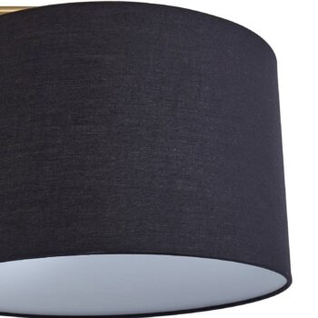Stojacia lampa Lindby Hillary, čierna/zlatá, mramor, 153 cm