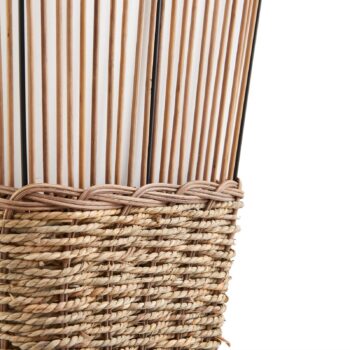 Stojacia lampa Lindby Jacinto, bambus, konope, výška 130 cm