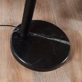 Stojacia lampa Lindby Lira, 5 svetiel, výška 205 cm, čierna, zlatá