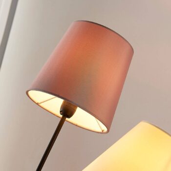 Stojacia lampa Lindby Melis, 130 cm, trojsvetlá, textil