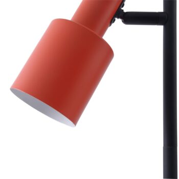 Stojacia lampa Lindby Ovelia, oranžová/čierna, kov, E27
