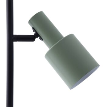 Stojacia lampa Lindby Ovelia, zelená/čierna, kov, E27