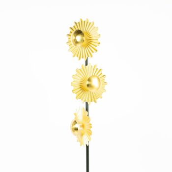 Stojacia lampa Lindby Senmia v zlatej farbe, trojlampa