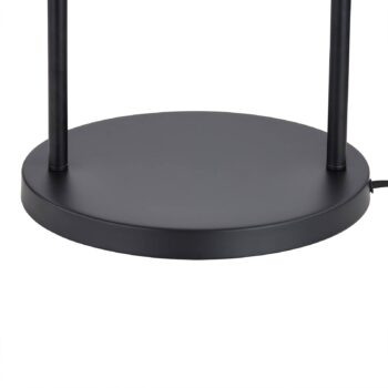 Stojacia lampa Lindby Yaelle, výška 146 cm, ratan, čierna, E27