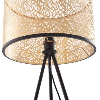 Stojacia lampa Lindby Yonah, zlatá farba, kov, 143 cm, E27