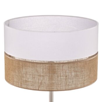 Stojacia lampa Linobianco, tienidlo na lampu z látky a juta