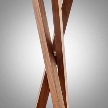 Stojacia lampa Lucande Auriane, trojnožka, čierna, látka, 160 cm