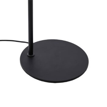 Stojacia lampa Lucande Eirian, čierna, sklo, výška 150 cm, E27