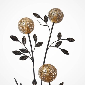 Stojacia lampa Lucande Evory, 160 cm, 3 svetlá, čierna/zlatá, G9