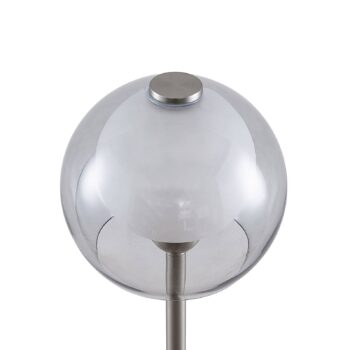 Stojacia lampa Lucande Kaiya so skleneným tienidlom