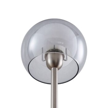 Stojacia lampa Lucande Kaiya so skleneným tienidlom