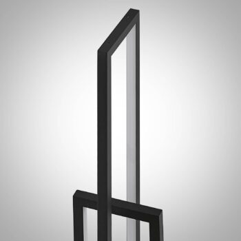 Stojacia lampa Lucande LED Hylda, 123 cm, čierna, hliník