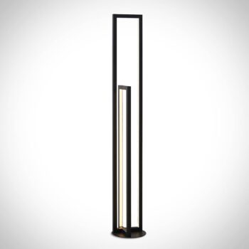 Stojacia lampa Lucande LED Hylda, 123 cm, čierna, hliník