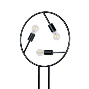Stojacia lampa Lucande Linnard zo železa, 3 svetlá