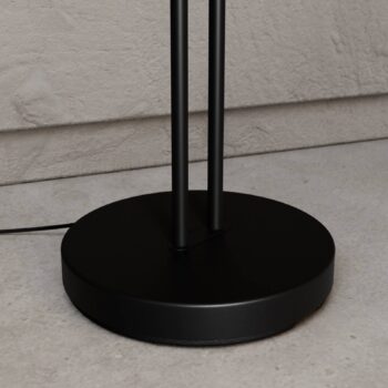 Stojacia lampa Lucande Medira, čierna, 2 svetlá, nastaviteľná, GU10