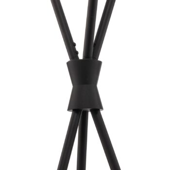 Stojacia lampa Lucande Sotiana, 3 sklenené gule, čierna