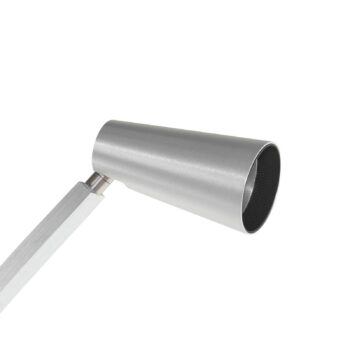 Stojacia lampa Lucande Velanoris, 2 svetlá, brúsený hliník