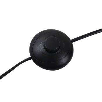 Stojacia lampa Lucande Visata, čierna, sklo, 3 svetlá, trojnožka