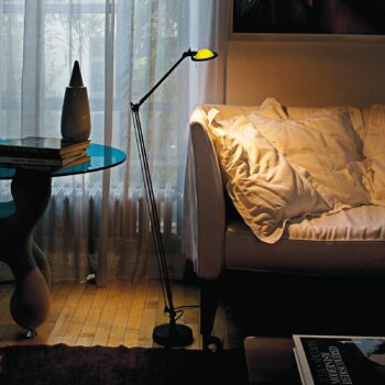 Stojacia lampa Luceplan Berenice čierna, zelená hlava