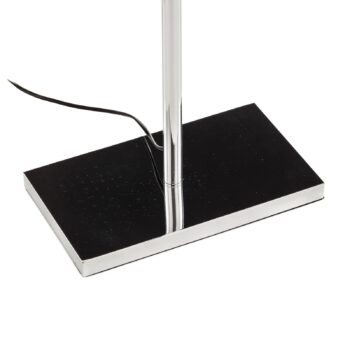 Stojacia lampa Makani, chróm, s dekorom mušlí