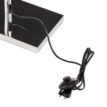 Stojacia lampa Makani, chróm, s dekorom mušlí