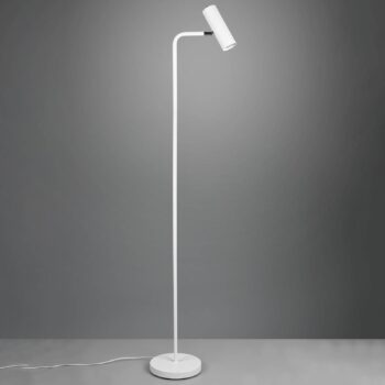 Stojacia lampa Marley, biela, výška 151 cm, kov