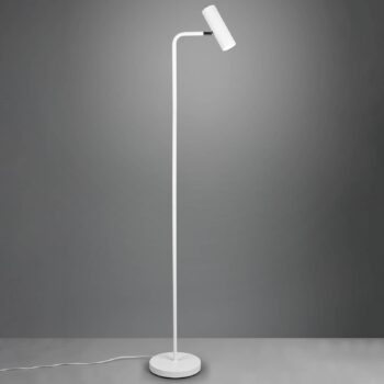 Stojacia lampa Marley, biela, výška 151 cm, kov
