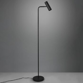 Stojacia lampa Marley, čierna, výška 151 cm, kov