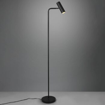 Stojacia lampa Marley, čierna, výška 151 cm, kov