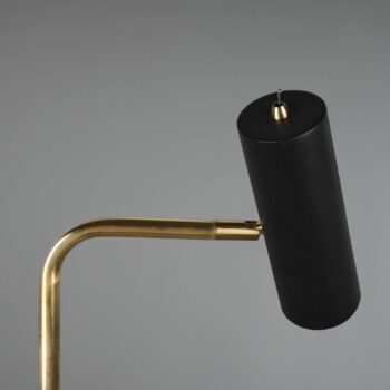 Stojacia lampa Marley, čierna/mosadz, výška 151 cm, kov