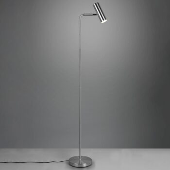Stojacia lampa Marley, nikel, výška 151 cm, kov