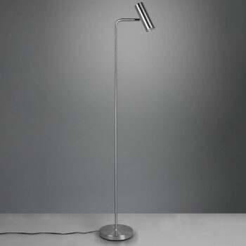 Stojacia lampa Marley, nikel, výška 151 cm, kov
