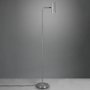 Stojacia lampa Marley, nikel, výška 151 cm, kov