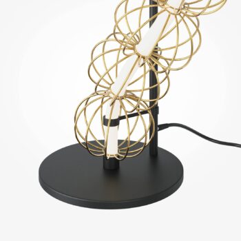 Stojacia lampa Maytoni LED Golden Cage, výška 154 cm, kov