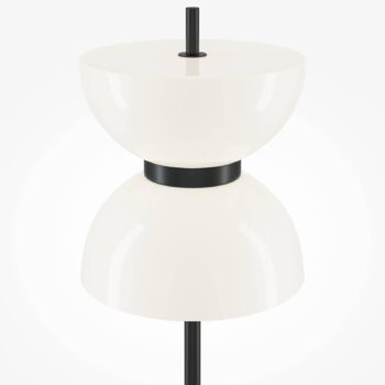 Stojacia lampa Maytoni LED Kyoto, čierna, výška 145 cm, mramor