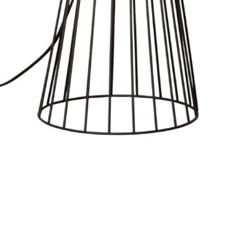 Stojacia lampa Mercure, čierna, kov/plast, výška 93 cm