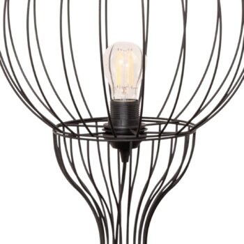 Stojacia lampa Mercure, čierna, kov/plast, výška 93 cm