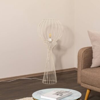 Stojacia lampa Mercure, piesok, kov/plast, výška 93 cm