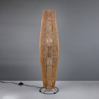 Stojacia lampa Miki, hnedá, výška 103 cm, papier