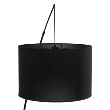 Stojacia lampa Moby Black s textilným tienidlom