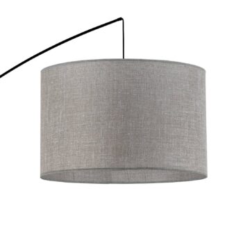 Stojacia lampa Moby Gray s textilným tienidlom