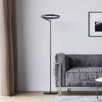 Stojacia lampa Molto Luce LED Melli F, čierna, hliník, výška 168 cm