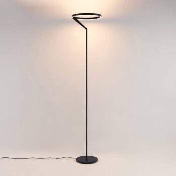 Stojacia lampa Molto Luce LED Melli F, čierna, hliník, výška 168 cm